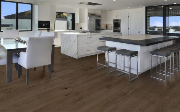 dark brown euro oak white kitchen cabinets dm flooring delano artisan home