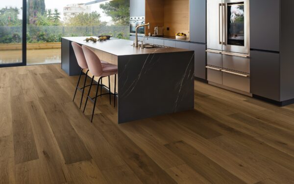 dark european oak dark countertop dm flooring bruneau genese comfort line