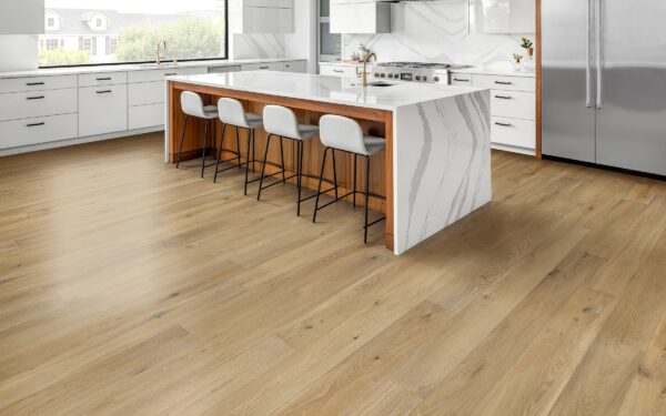 white kitchen marble light european oak flooring lido genese pure dm flooring