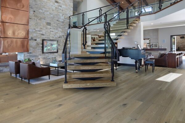 staircase black railing matte saffron dm flooring royal oak