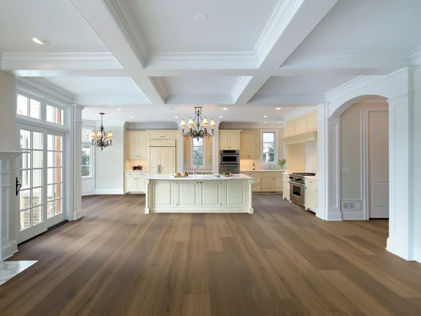 open concept dark hardwood lumiere la grande monarch plank